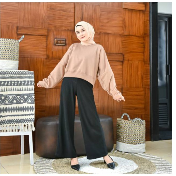 SWEATER WANITA CROP OVERSIZE  TEBAL TERBARU,