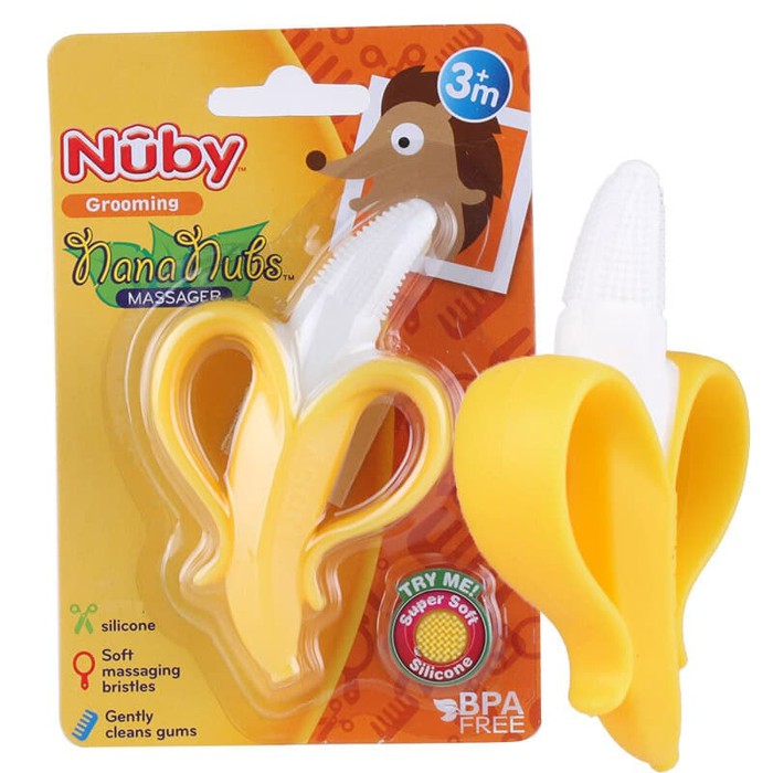 Nuby Banana Toothbrush / Grooming Nana nubs massager (112748)