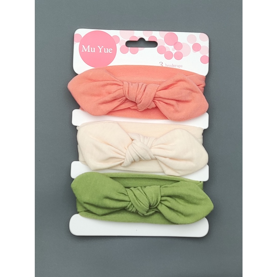 (1 set 3 pcs) Satu set bandana kain bayi / bando anak import