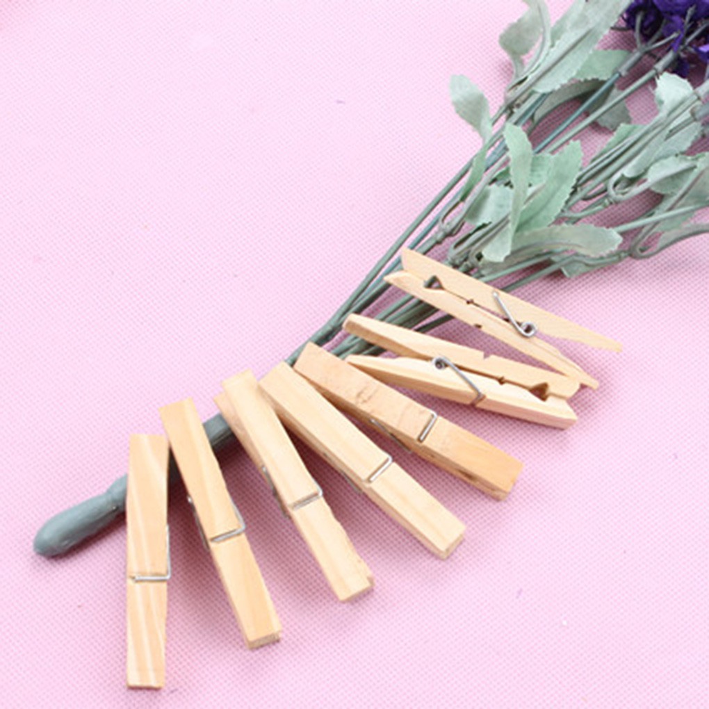 WOODEN CLIP penjepit foto polaroid kayu natural rainbow warna-warni