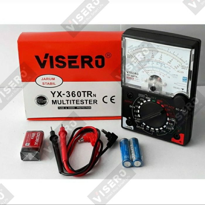 Multitester/ Avometer/ Multimeter Analog Visero YX-360 TRN + Battery