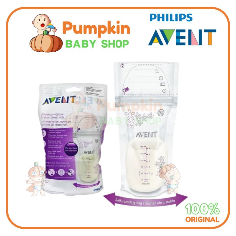 Philips Avent Milk Bags - Kantong ASI 6oz / 180ml isi 25 bags