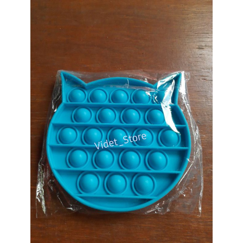 Pop it fidget toy OWL BLUE (ready stock)