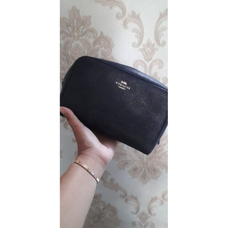 clucth/dompet coach original navy preloved