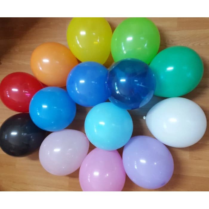 Balon Doff 12inch Banyak Warna isi 100pcs / Balon Ulang Tahun / Balon Latex /Balon Karet