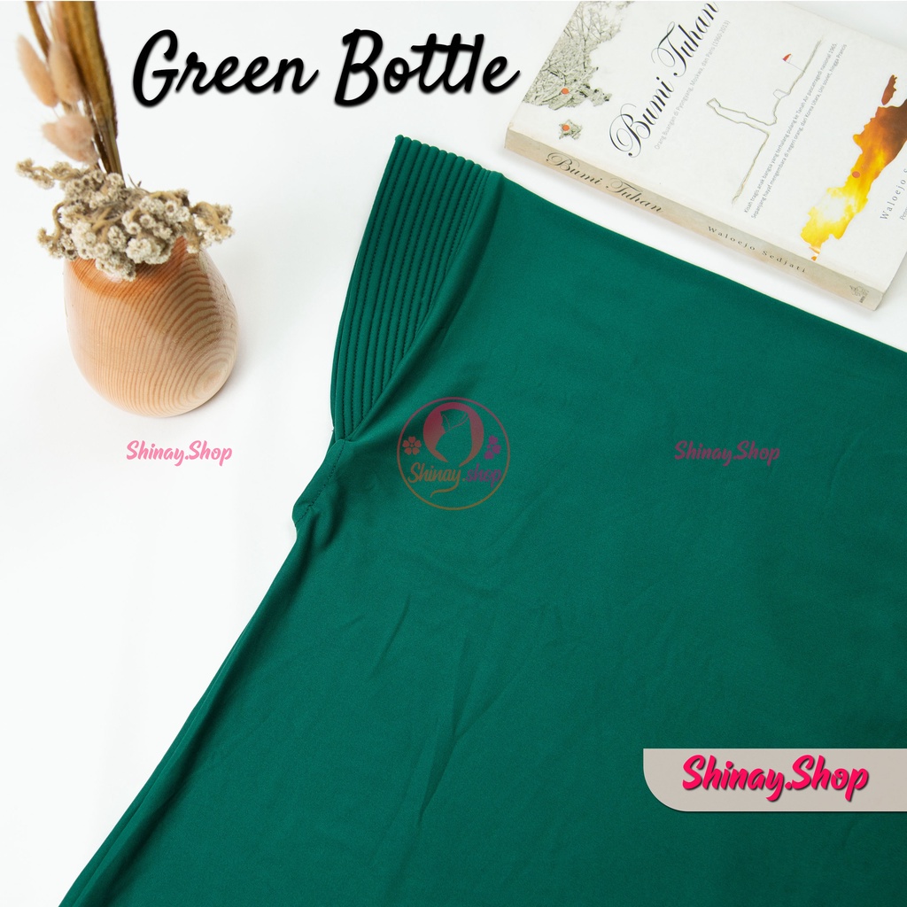 Hijab Bergo Jersy sport premium hijab olehraga voli ukuran S-Green bottle
