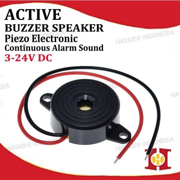 Buzzer Speaker Piezo Active Continuous Industrial Alarm Sound DC 3-24V - 5pcs