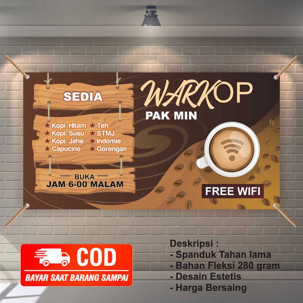 Jual Spanduk Banner Warungkopi Warung Coffe Murah | Shopee Indonesia