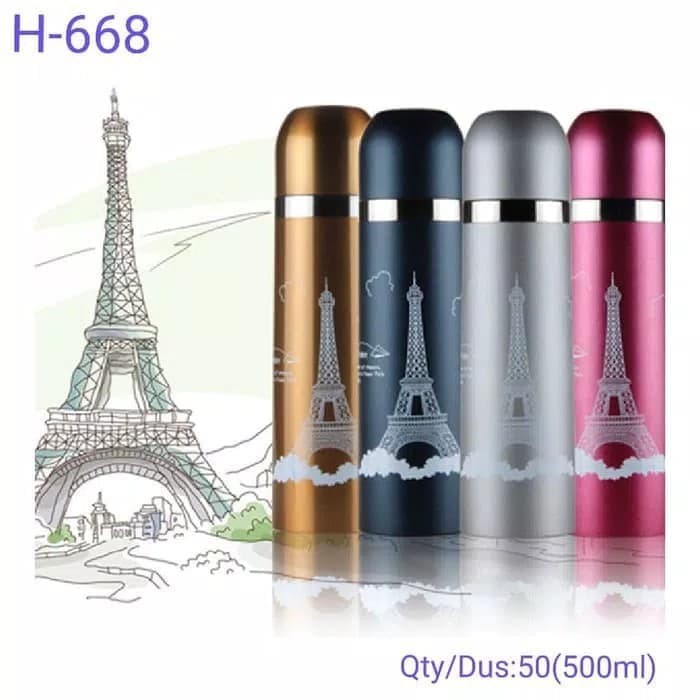 Termos Paris/ Termos Eifel Air 500ml Stainless Tali Termos Botol Minum