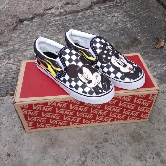 Termurah SLIP ON ANAK VANS CATUR FASHION KIDS VANS OLDSKOOL SLOP GRADE ORI