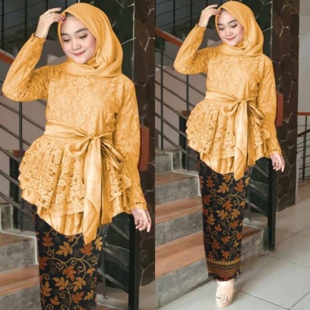 COD ✔ SET KINANTI BATIK 2IN1 / SETELAN BRUKAT WANITA MUSLIM / PAKAIAN WANITA / SET KEBAYA BRUKAT