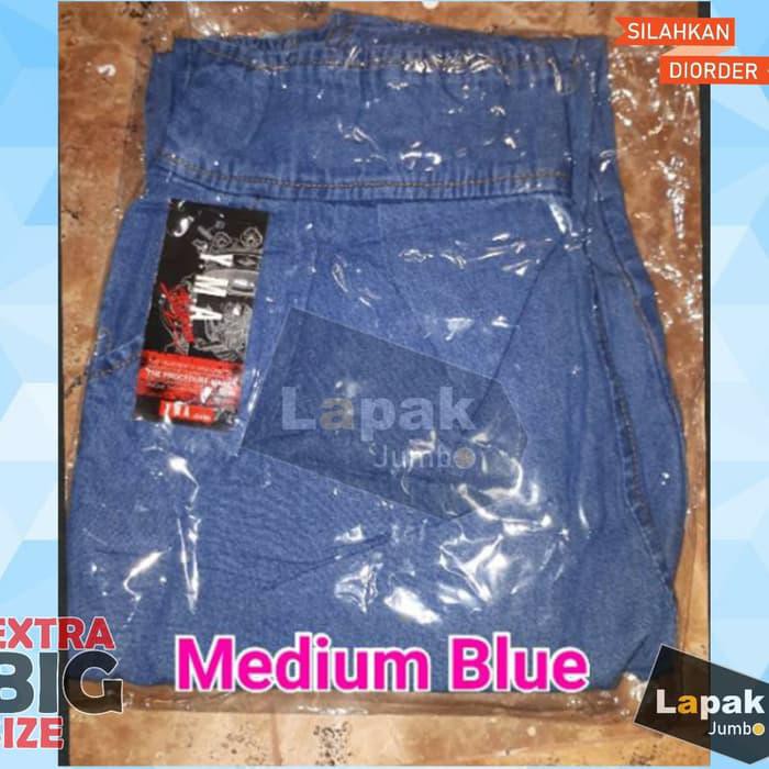 Sangat Populer Celana Jeans Panjang Wanita Overal Ripped Celana Monyet Cewek Sobek - Light Blue, L