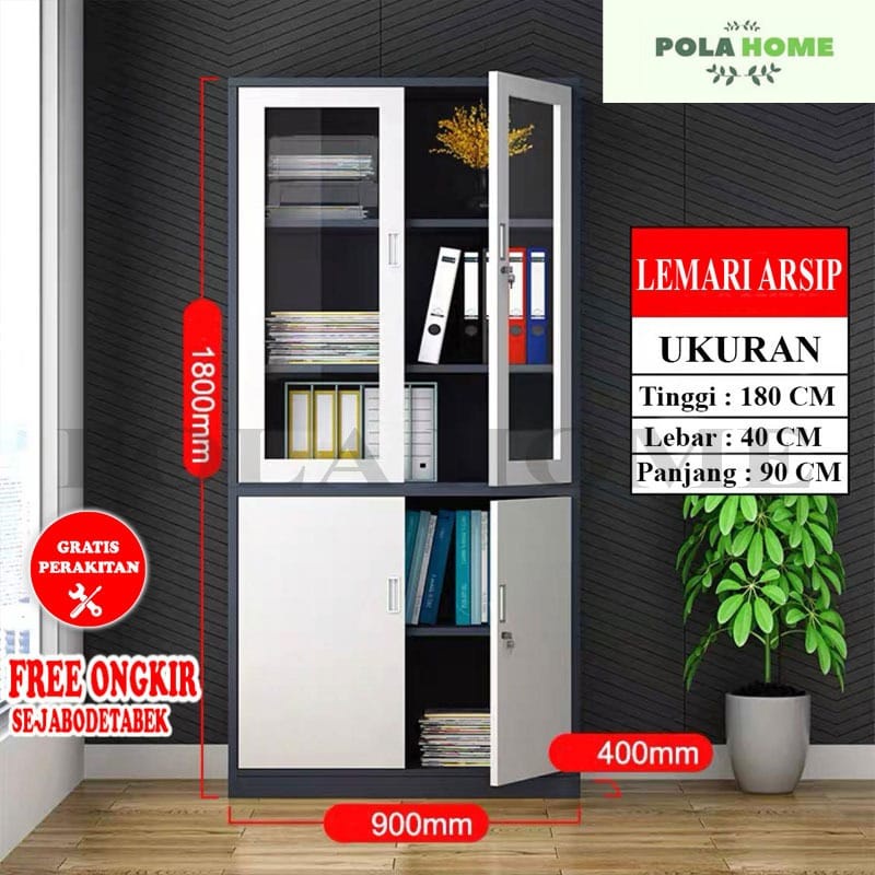 POLA FREE ONGKIR+RAKIT Filing Cabinet Besi Lemari Arsip Kantor