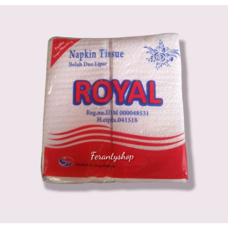 Napkin Tissue Royal Belah 2 Lipat / Tissue Makan