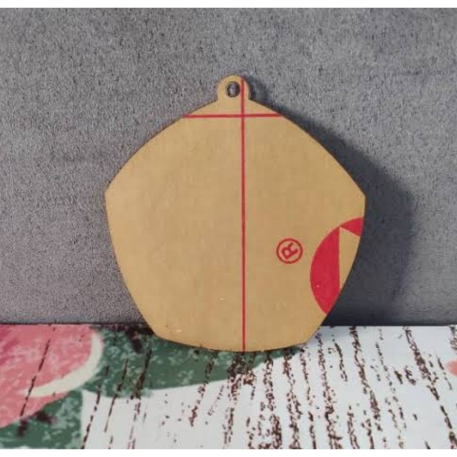 Bahan Medali Akrilik Segilima 3mm 5.5cm LASERCUT Gantungan