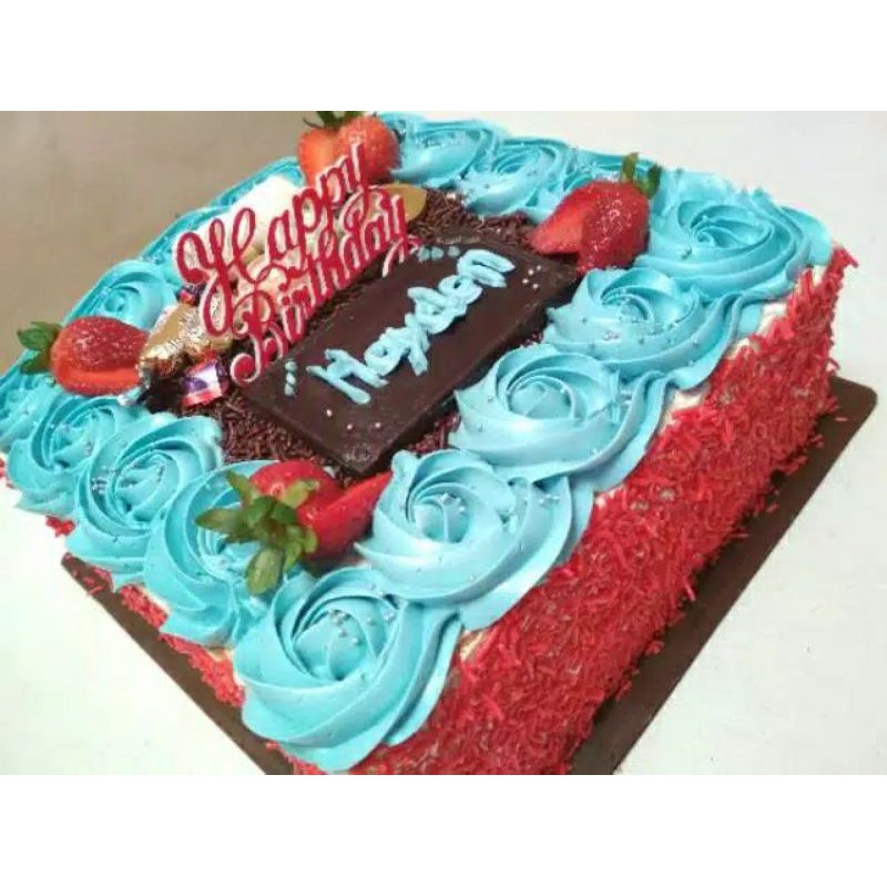 

Kue Ulang Tahun Simple Ekonomis Lembut 2 Layers