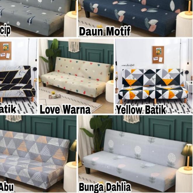 ➮ Cover sofa bed INFORMA elastic-Sarung PENUTUP sofa bed STRECTH motif ➢