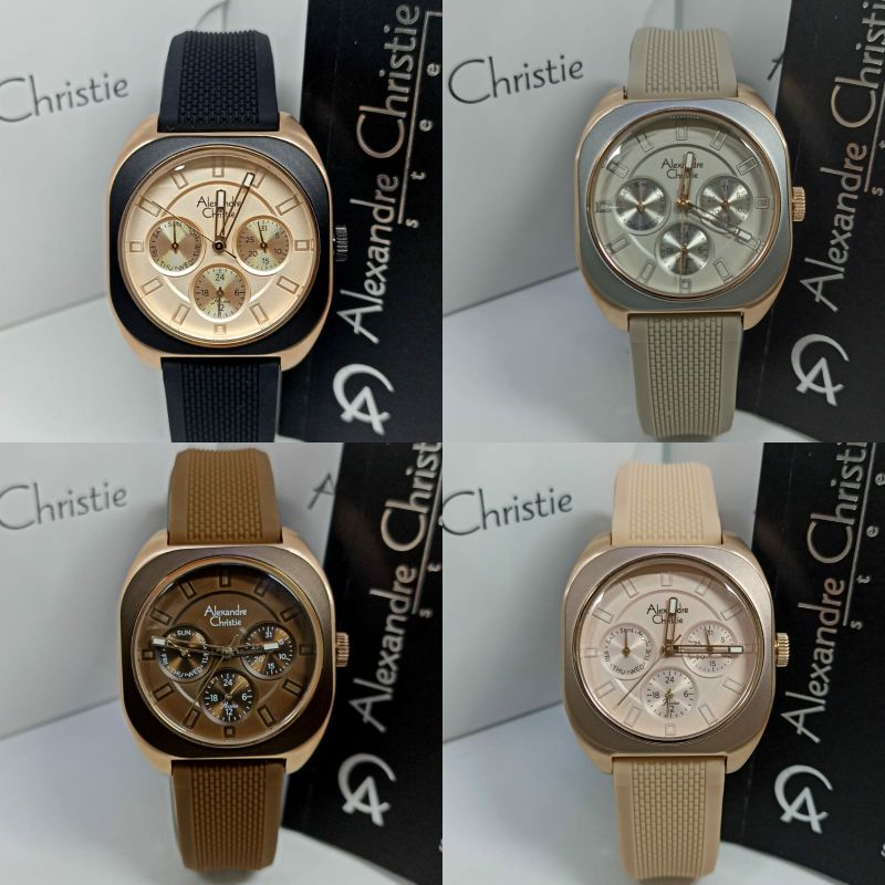 Jam Tangan Wanita Alexandre Christie 2990 AC2990 AC 2990 Tali Rubber / Karet