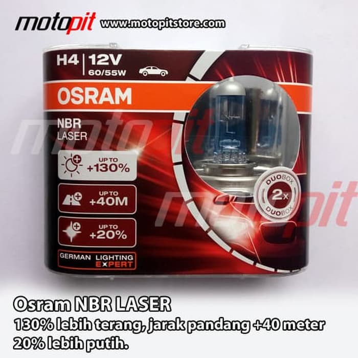 Osram Nbr Night Breaker Laser H4 60/55 Lebih Terang 130%