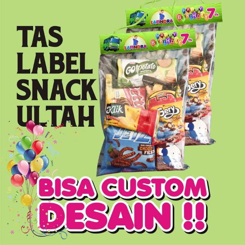 

Label Tas Plastik Snack Ulang Tahun 20x35 cm