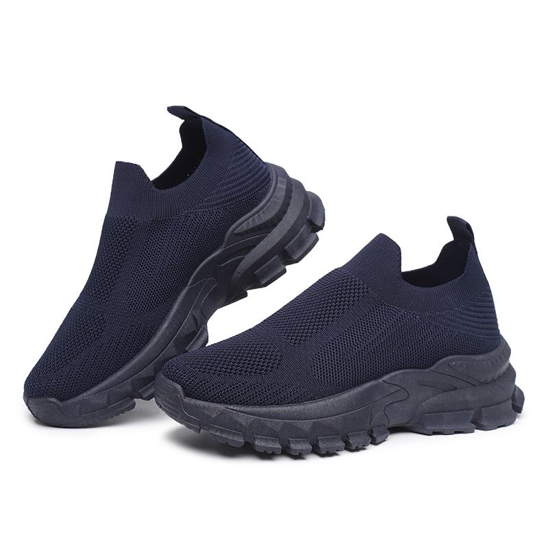 [GROSIR][COD] SEVEN_DAY SEPATU RAJUT SLIP ON WANITA OLAHRAGA TANPA TALI SPORT SHOES NAVY FZ-189