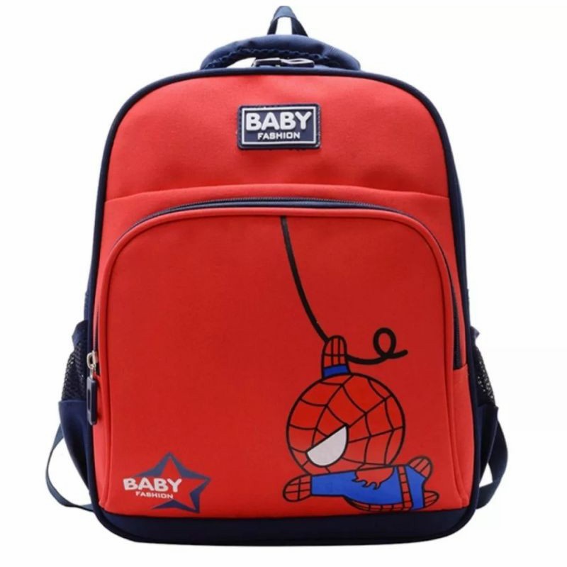 Tas Ransel Spiderman Bayi Merah Biru Anak Laki laki Cowok PG TK SD 1 2 3 Sekolah Kado Hadiah Murah