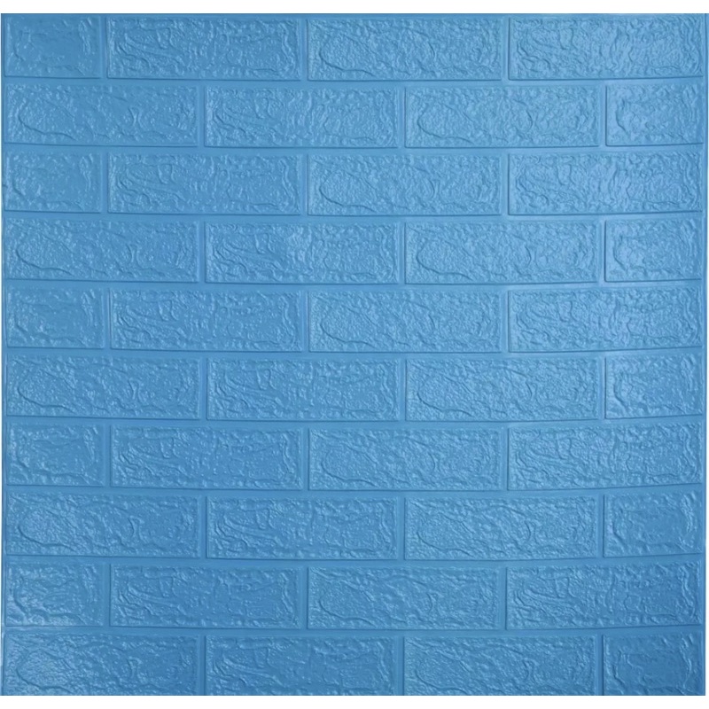 wallpaper 3D Foam / wallfoam dinding 3D Motif bata-biru