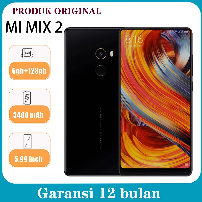 XIAOMI MI MIX (4+128gb/6+256gb) &amp; mix 2 (6+64gb/6+128gb) Snapdragon 835 HP murah MI MIX  xiomi mix2 Garansi 1 tahun