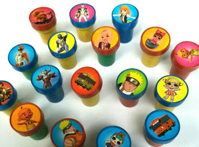 5pcs Mainan Stempel / Cap Cap an Karakter Disney/ Lol dll Murah