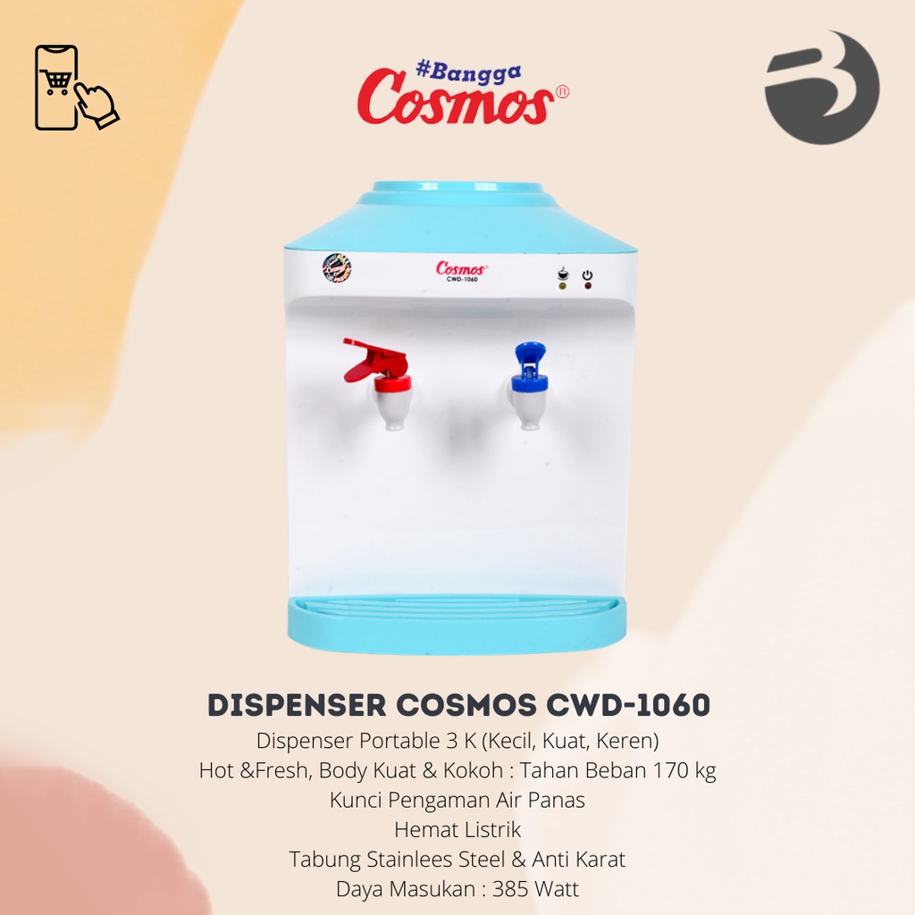 Dispenser Cosmos CWD-1060, Dispenser Cosmos CWD1060 Mini Portable