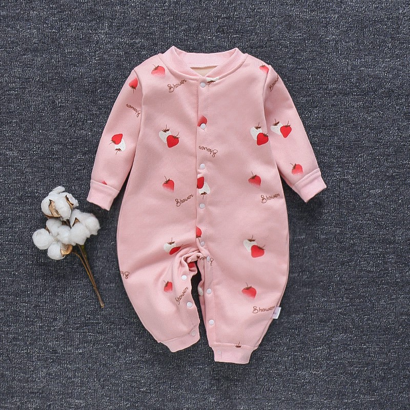 jumper Bayi Kartun hewan dicetak bodysuit Baju bayi Unisex v01-3