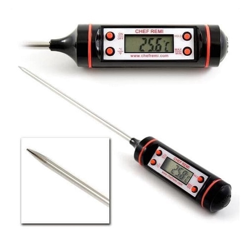 Thermometer Stick Digital Food Alat Ukur Suhu Meat Daging Air Termometer Masak Susu Probe Stainless