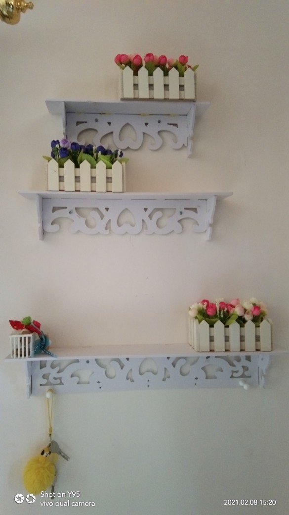 Vas Pagar Kayu Dan Bunga Mawar Lotus Artificial Shabby  Home Decoration