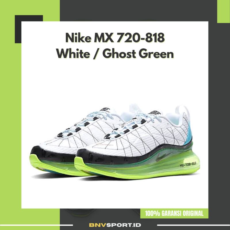 Sepatu Casual Pria Nike MX 720 818 White Ghost Green CT1266 101 Original Sneakers Lifestyle Bisa COD