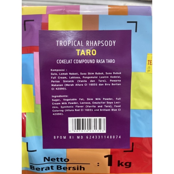 Cokelat Compound Elmer Rasa Taro 1kg By Elmer