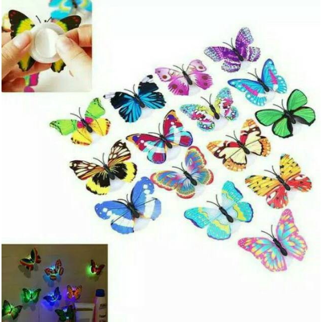 Lampu Kupu LED Butterfly Dekorasi Kamar