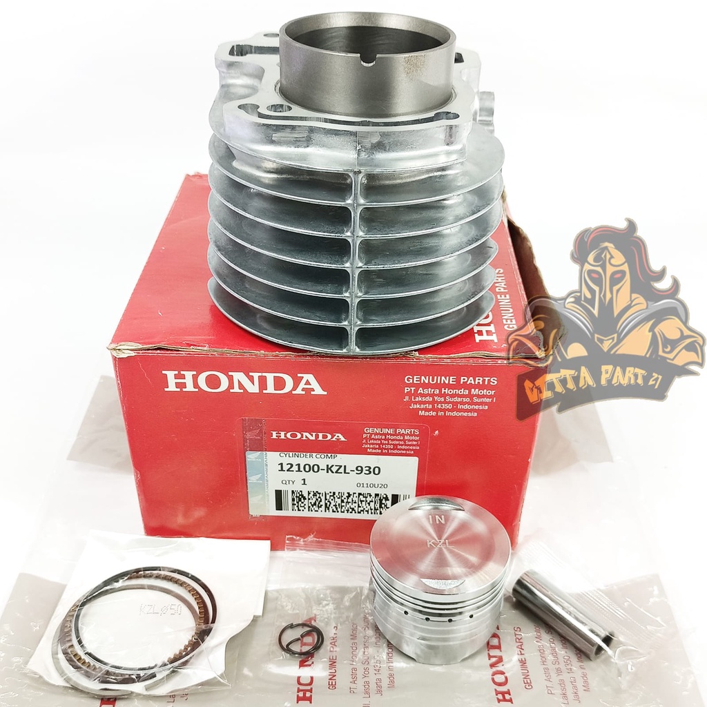 CYLINDER BLOK SEHER PISTON RING KOMPLIT HONDA KZL KUALITAS ASLI ORIGINAL HONDA AHM PRESISI TINGGAL PASANG BAHAN BERKUALITAS DAN DIJAMIN AWET BEAT FI SCOOPY FI SPACY FI VARIO 110 FI