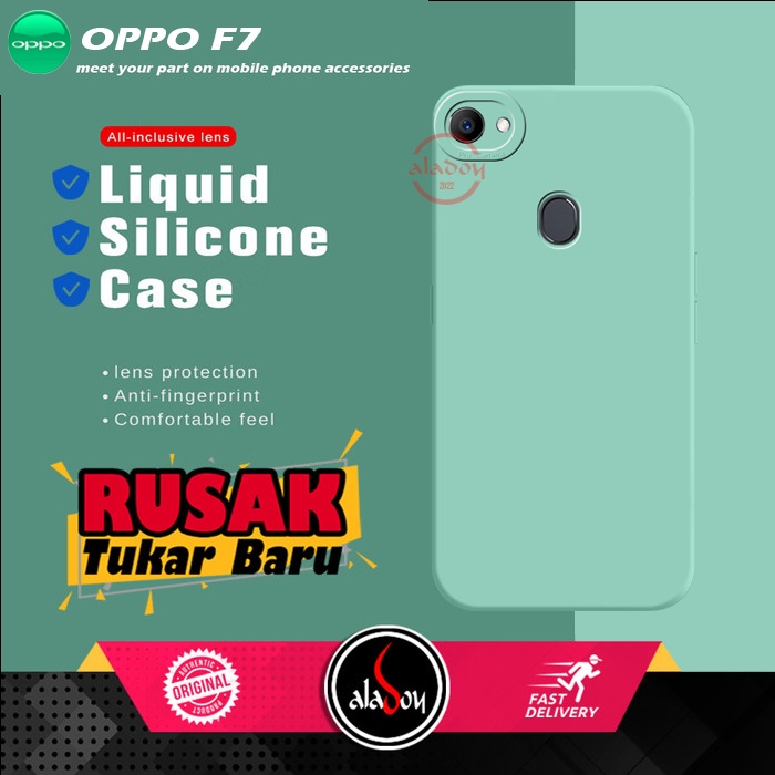 Case Oppo F7 Soft Case Liquid Silicone Pro Camera Premium Casing