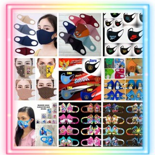 MASKER KOREA SCUBA PRINTING ANAK2 GAMBAR KARAKTER KARTUN | Shopee Indonesia