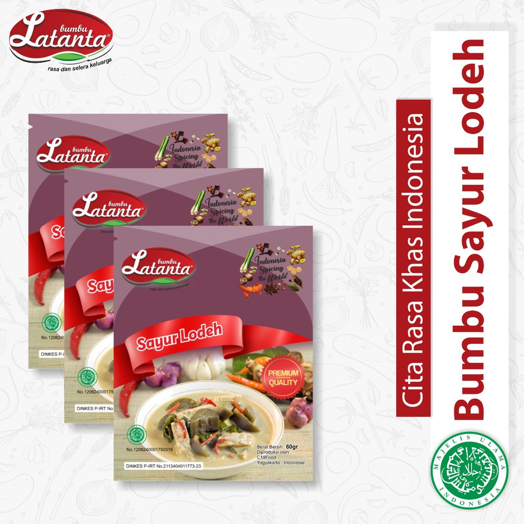 

BUMBU Sayur Lodeh Non MSG 3 pack [1 PACK ISI 2 SACHET @120 Gram]