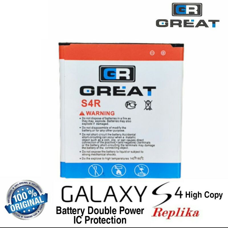 Baterai Battery Double IC Protection Great Samsung Galaxy S4 Replika S4R S4HC Super Copy B600BC