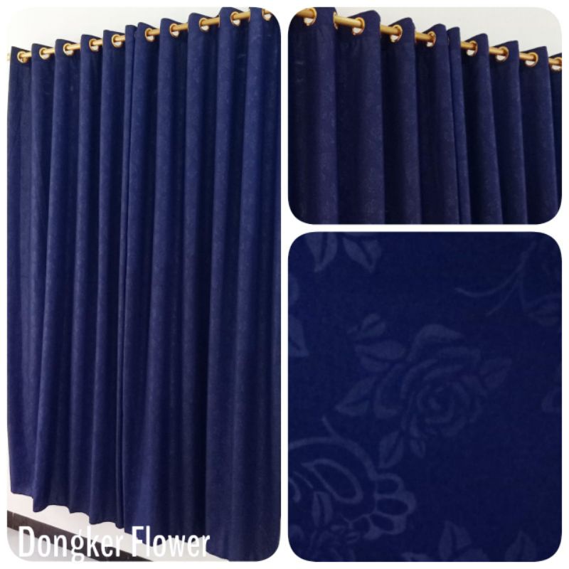 gorden smokering homemade murah motif biru navy new
