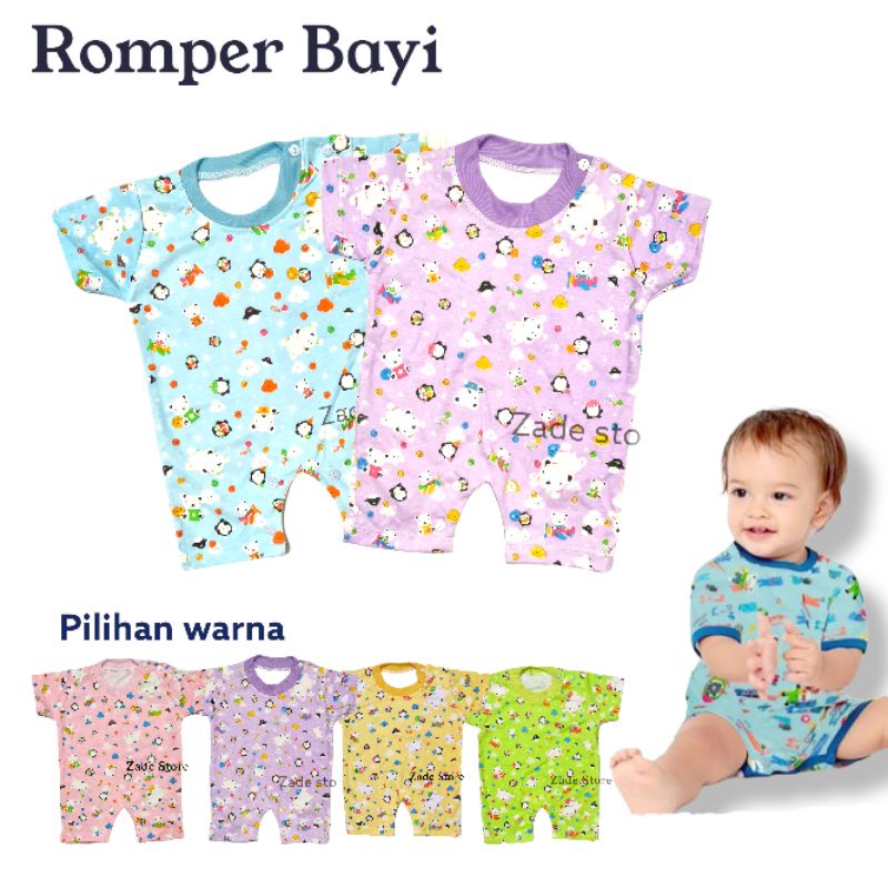 Romper Bayi COTTON TEBAL 0-6 bulan Hansop Jumper Bayi Pendek Jumpsuit Bayi kaos Baju Bayi Anak Baru Lahir Newborn