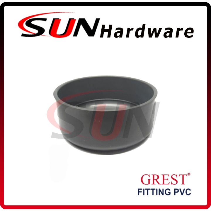 Tutup Pipa Air Pvc 2 Inch Grest Fiting Penutup Cap Dop Polos Paralon