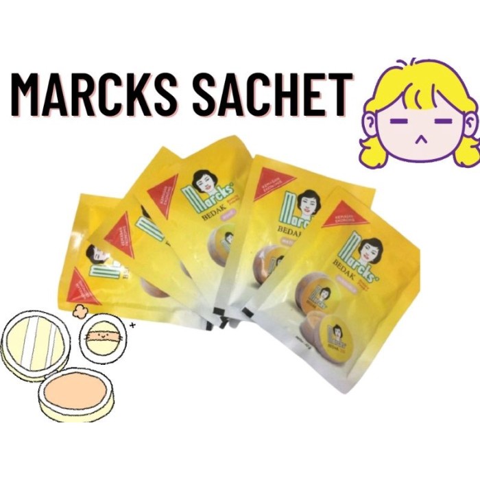 `ღ´ PHINKL `ღ´ Marcks sachet refil isi ulang bedak tabur aneka warna by kimia farma (natural , rose , invisible , dll)