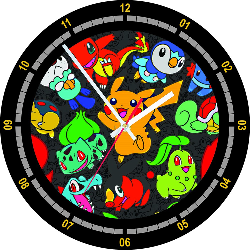 Jam Dinding Pokemon - Mesin Sweep / Silent
