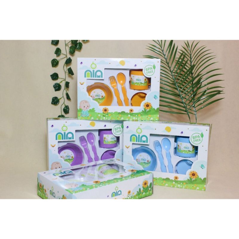 Nia Feeding Set Kecil Peralatan Makan Bayi Murah