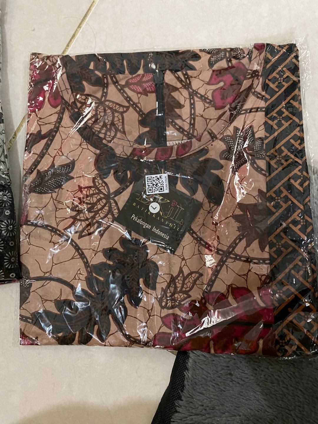 Batik Tunik Shibori Jumputan Terbaru Size S-3l / Hrb026 Yelbor Navbor / Biru Putih / Original..