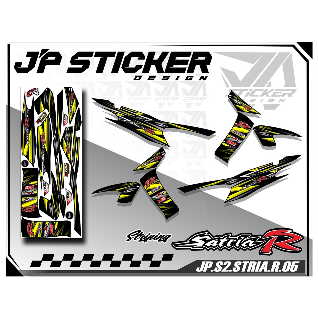 Sticker Striping Satria R - Stiker SATRIA R HIU List Variasi Hologram (JP.S2) 05
