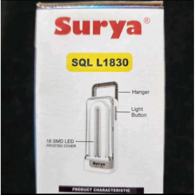 Lampu Led emergency Surya Rechargeable 18 smd led 8 hours SQL L1830